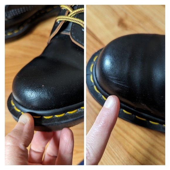 Black Dr. Martens 1460 (8 eye) boots - MADE IN ENGLAND - Like New w/ box kept - Picture 6 of 9